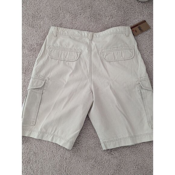 Unionbay Mens Cargo Shorts Loose Fit Size 40 Beige 100% Cotton With Pockets-709l - Picture 2 of 9